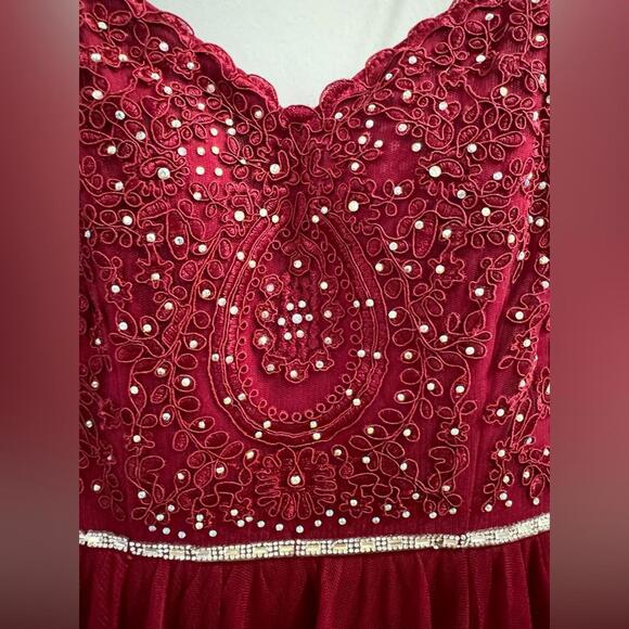 NWT Jodi Kristopher Strapless Prom Embellished Formal Prom Dress- Size 7 - Picture 5 of 8